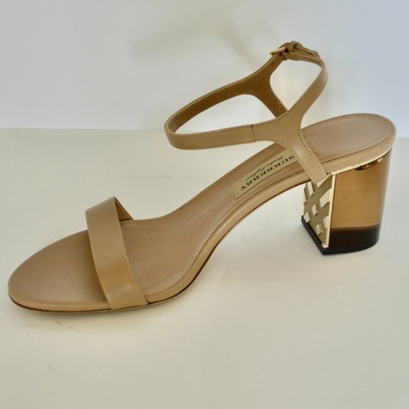 NWT BURBERRY ALICIA CHECK BLOCK HEEL SANDALS - Picture 2 of 8